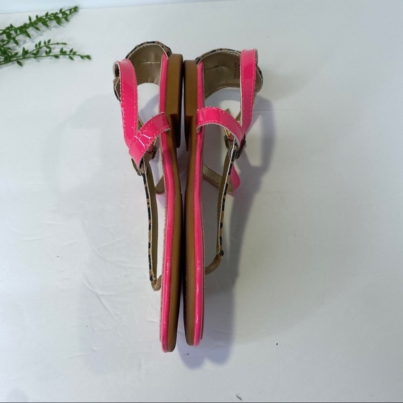 Sperry Summerlin Sandals Size 4M Neon Pink & Leopard Open Toe Ankle Strap - Picture 6 of 10